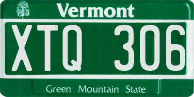 VT license plate XTQ306