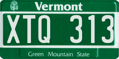 VT license plate XTQ313