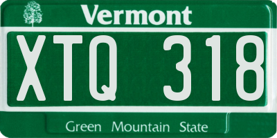VT license plate XTQ318
