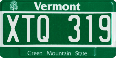 VT license plate XTQ319