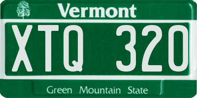 VT license plate XTQ320