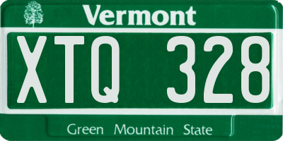 VT license plate XTQ328