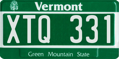 VT license plate XTQ331