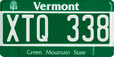 VT license plate XTQ338