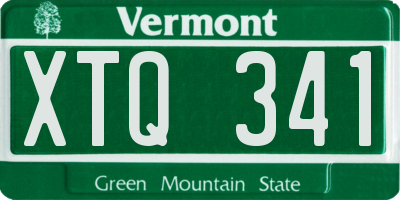VT license plate XTQ341