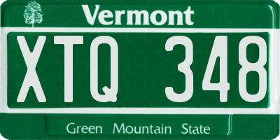 VT license plate XTQ348