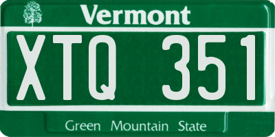 VT license plate XTQ351