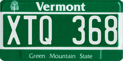 VT license plate XTQ368