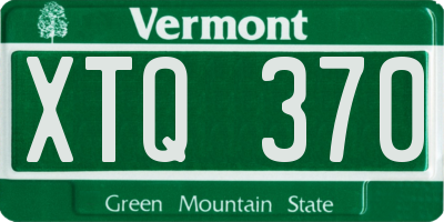 VT license plate XTQ370