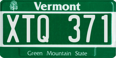 VT license plate XTQ371