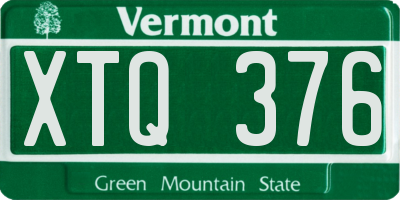 VT license plate XTQ376