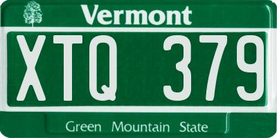 VT license plate XTQ379