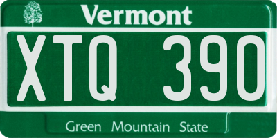 VT license plate XTQ390