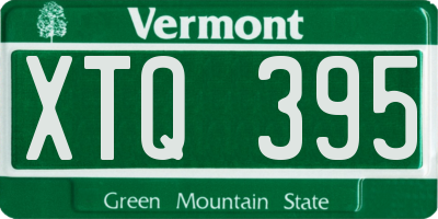 VT license plate XTQ395