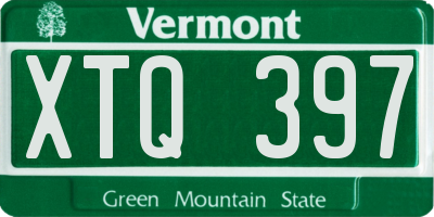 VT license plate XTQ397