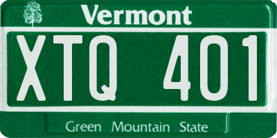 VT license plate XTQ401