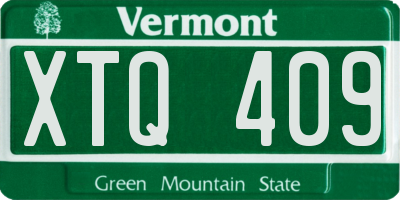 VT license plate XTQ409