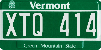 VT license plate XTQ414