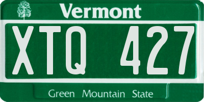 VT license plate XTQ427