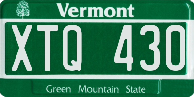 VT license plate XTQ430