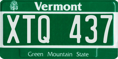 VT license plate XTQ437