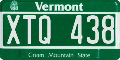 VT license plate XTQ438