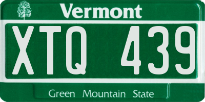 VT license plate XTQ439
