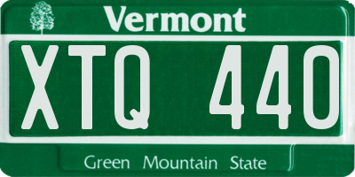 VT license plate XTQ440