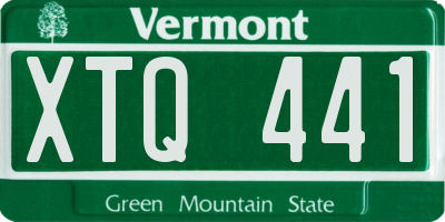 VT license plate XTQ441