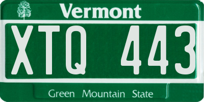 VT license plate XTQ443