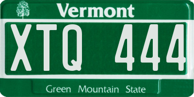 VT license plate XTQ444