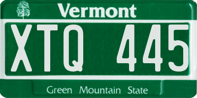 VT license plate XTQ445