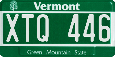 VT license plate XTQ446
