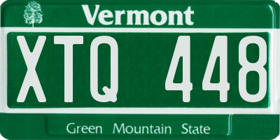 VT license plate XTQ448