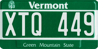 VT license plate XTQ449