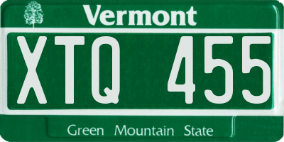 VT license plate XTQ455