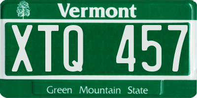 VT license plate XTQ457