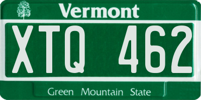 VT license plate XTQ462