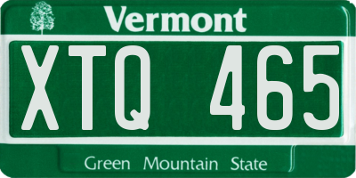 VT license plate XTQ465