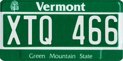 VT license plate XTQ466