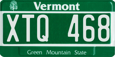 VT license plate XTQ468