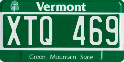 VT license plate XTQ469