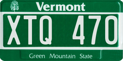 VT license plate XTQ470