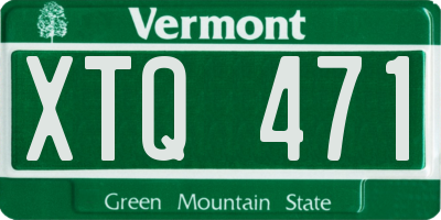 VT license plate XTQ471