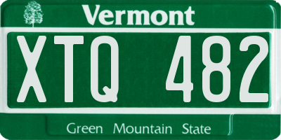 VT license plate XTQ482