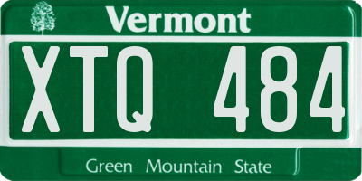 VT license plate XTQ484