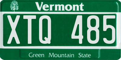 VT license plate XTQ485
