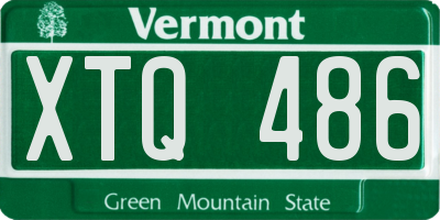 VT license plate XTQ486