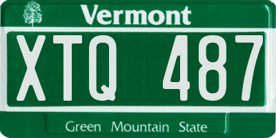 VT license plate XTQ487