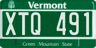 VT license plate XTQ491